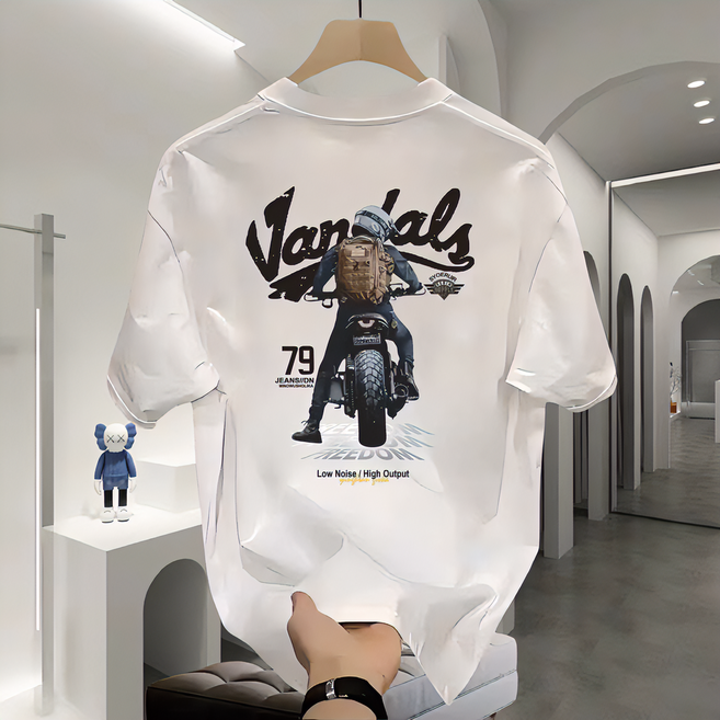 훌룰루 남자면티 오버 남자프린팅반팔티 그래픽티셔츠