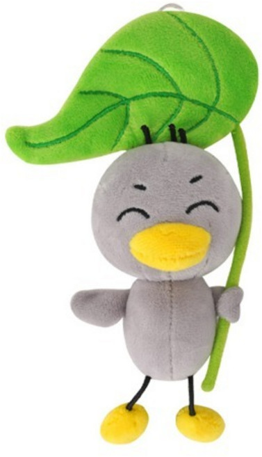 안녕자두야 풀잎우산 꼬꼬 가방고리 키링 인형 13cm 애착 동물 캐릭터 닭