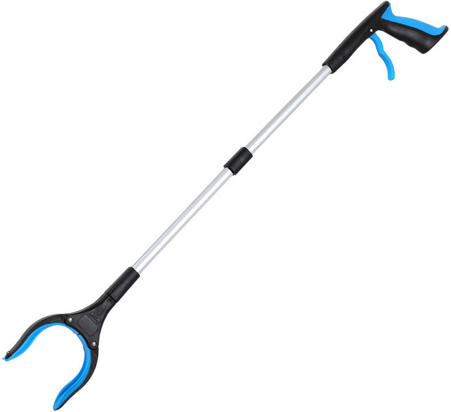 22GTP 만능집게 접이식 다용도 집게 신발 세탁기 청소 정리 집게 자바 쓰레기 집게, 블루, 1개