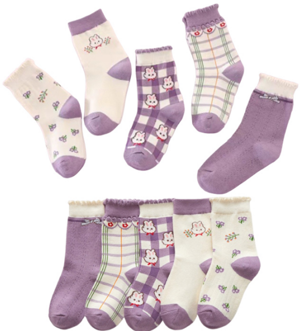여아양말 10족 세트 아동 키즈 주니어 초등학생 긴목 중목 사계절 양말세트