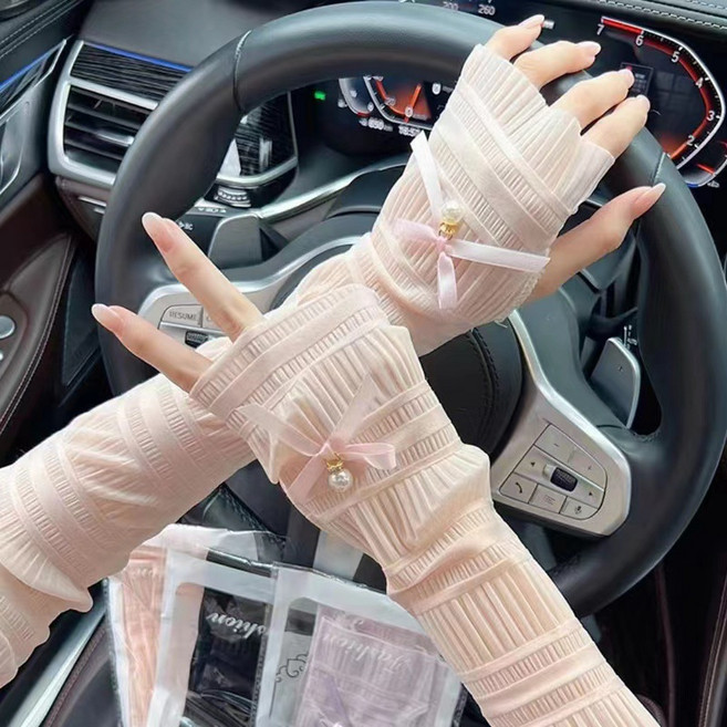 소울린느 검버섯 기미 자외선 차단 운전 기능성 레이스 팔토시 운전장갑(6컬러)