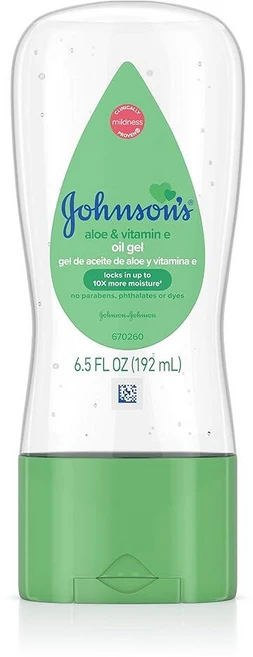 Johnsons Baby 알로에 베라 비타민 E가 함유된 오일 젤 저자극성 베이비 스킨 케어 190ml6.5온스 2784840, Johnsons Baby 알로에 베라 비타민 E가 함유 - 쿠팡