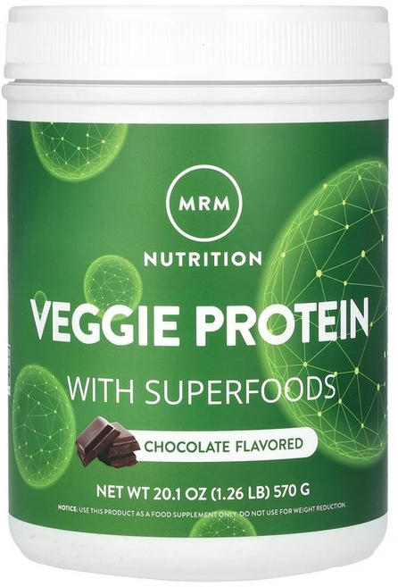 MRM Nutrition Veggie Protein with Superfoods Chocolate 1.26 lb 570 g, 571 g, 570g, 1개 - 쿠팡
