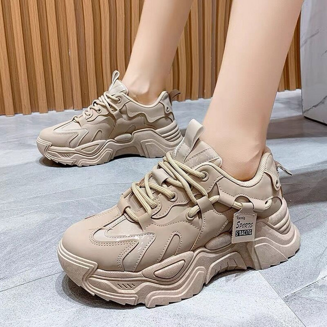 老爹鞋女款 仿皮厚底休閒鞋