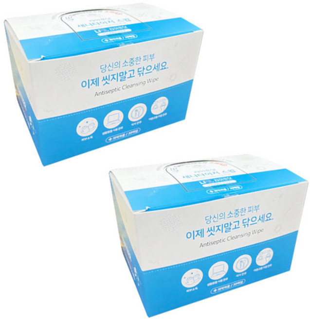 1+1 새니타이저스왑 휴대용 일회용 알콜소독티슈 대형 총60매