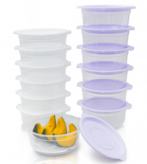 서진리빙 전자레인지용 국산 냉동밥 보관용기 2종세트 450ml 6개입 600ml 6개입, 1개