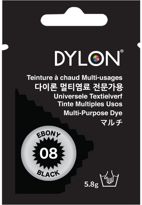 다이론 멀티염료 의류 옷 면소재 패브릭 섬유 염색약 물감>>공예용염료, 08 이보니블랙