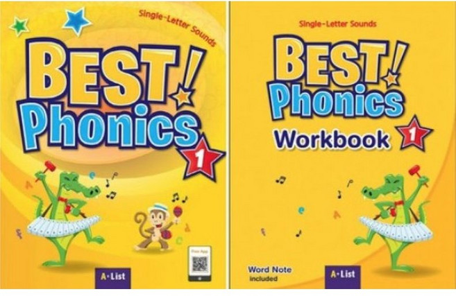 Best Phonics 1 with App 본책+워크북 (전2권), A*List, 초보자