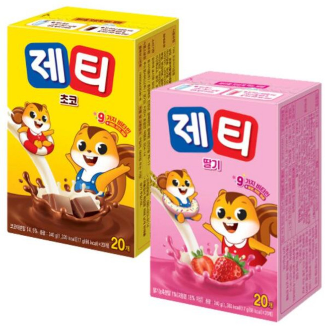 아트박스/호사문구 동서 제티 20T (초코/딸기), 딸기