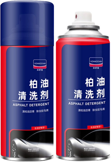 柏油清洗劑 280ml (汽車去柏油劑 瀝青去除劑 殘膠貼紙剋星), 1個