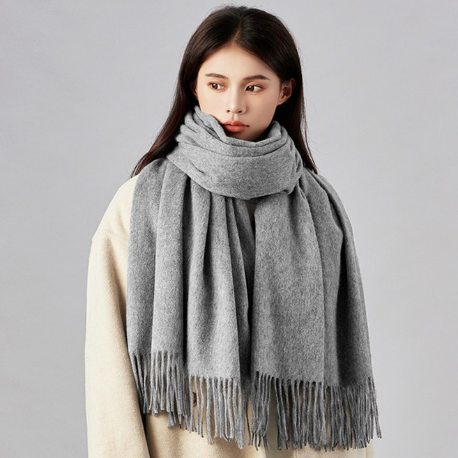 아띠Ahtty 프리미엄 버진 울 캐시미어 빅사이즈 숄 머플러 남녀공용 겨울 목도리 6color