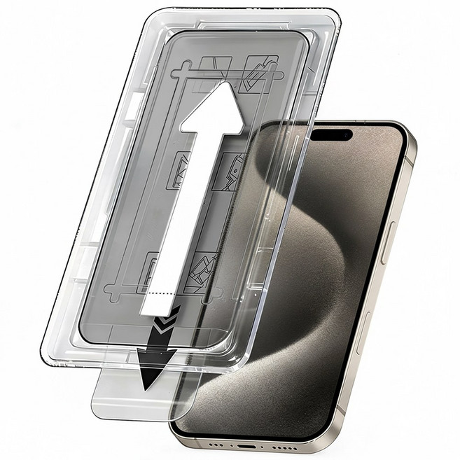 모빌앤조이 가이드 커버 사생활보호 프라이버시 강화유리 액정보호필름 2매, 1세트