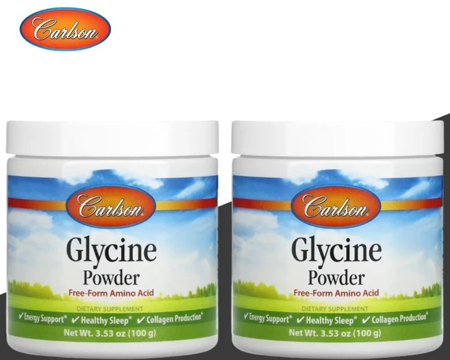 칼슨 글리신 프리폼 아미노산 파우더 분말 2000mg 100g x 2병, 2개 - 쿠팡