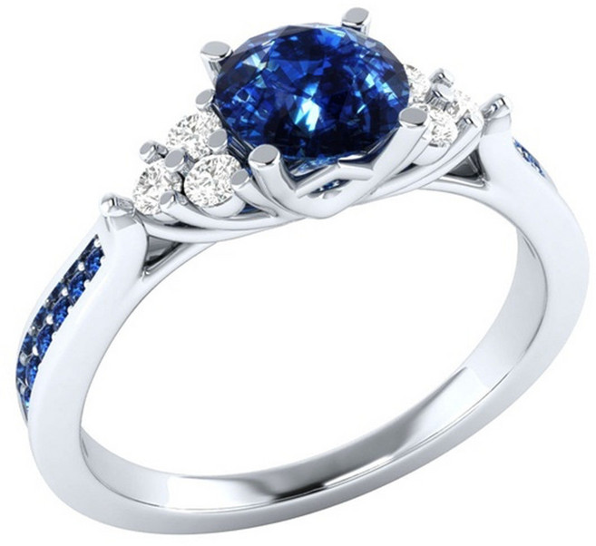 정품 천연 스리랑카 사파이어 s925 스털링 실버 링 탄생석 약혼 디자인 반지 여성용 블루 보석 패션 반지