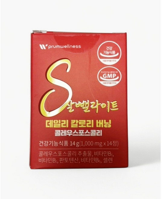 살뺄라이트 데일리 칼로리 버닝 콜레우스포스콜리, 1개, 14정