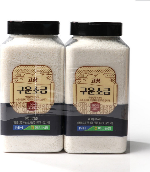 해리농협 고창 구운 천일염 800g x 2, 단품
