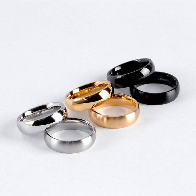 VARAM 써지컬316L반지 6mm 라운드반지 유광 무광 가락지 스틸반지