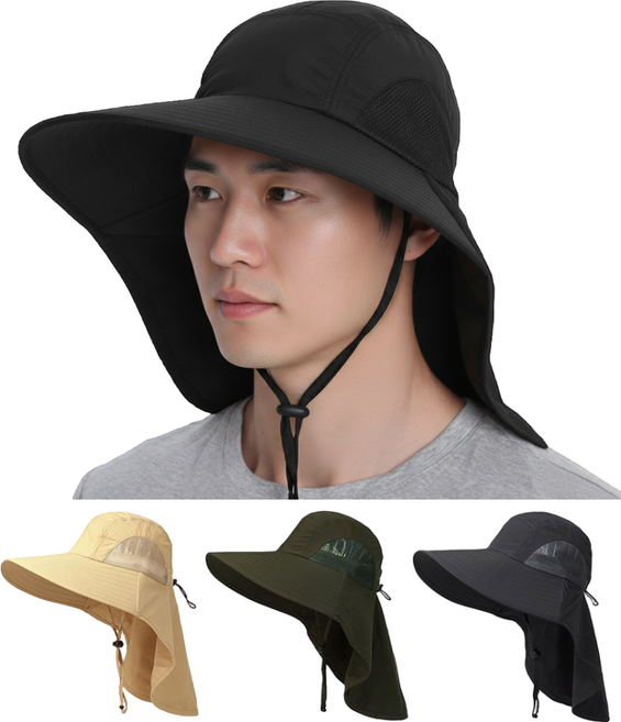 해보닉 자외선 차단 모자 햇빛 가리개 물놀이 플랩캡