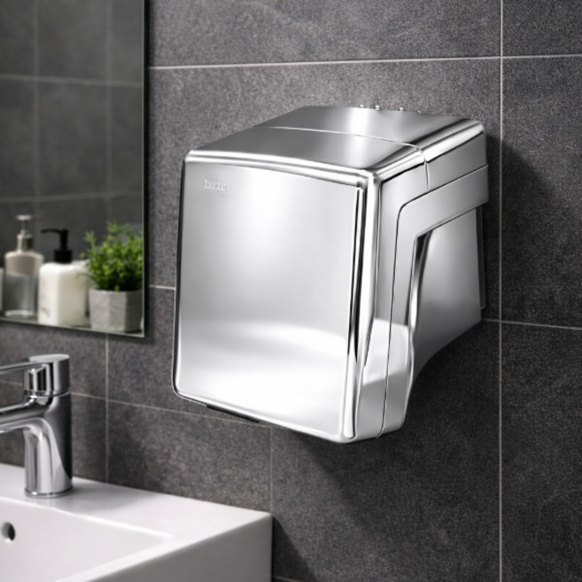 전자동 손건조기 업소용 화장실 핸드드라이기 냉온풍 저소음 드라이어, 스텐HTE-303