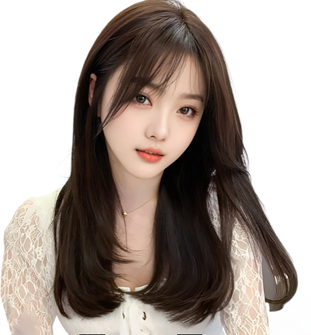 가발위드 붙임머리 부분 가발 C컬 10cm 3피스 세트, 네츄럴블랙40cm, 1개