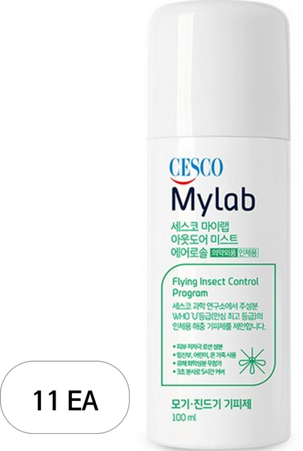 세스코마이랩 아웃도어 미스트 에어로솔 무향 모기기피제, 11개
