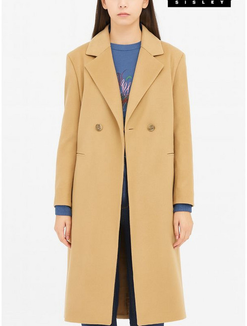 시슬리 슬림핏 테일러드 롱 코트 SACTE3361 CA