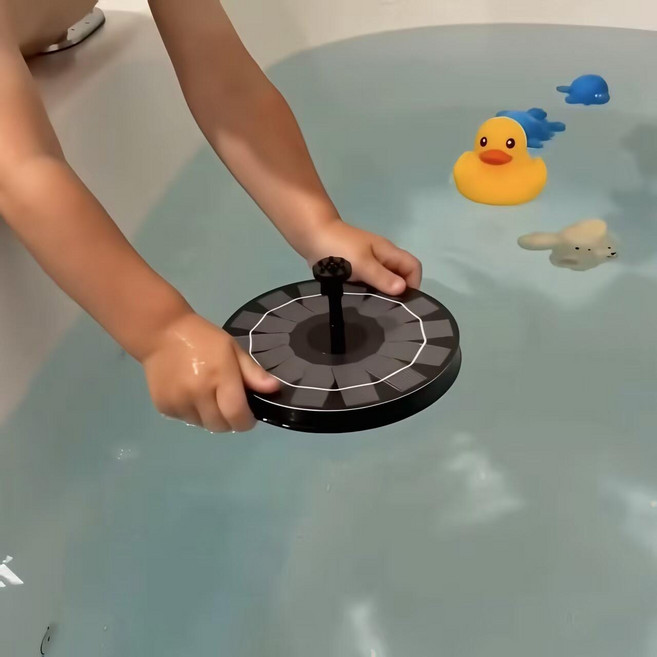 MONI 목욕놀이 목욕용품 미니 조명 분수대 어린이 물놀이 물소리 장난감, 미니 태양광 분수 [라이트 미포함]