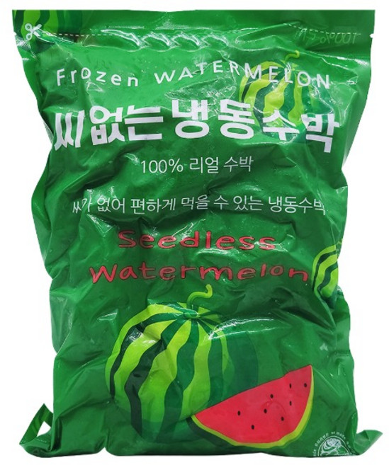 씨없는 냉동 수박 다이스, 10개, 1kg