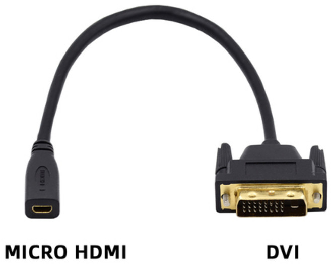 미니 HDMI 미니-DVI 마이크로 HDMI 호스트 보조 화면-DVI 모니터 비디오 케이블 모니터 인터페이스 DVI 수-, [01] 0.2m, [02] MICRO-HDMI female, 1개