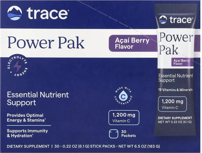 Trace 파워 팩 아사이 베리 스틱팩 30개 각 6.1g(0.22oz), Trace파워팩아사이베리스틱팩30개각61g022oz, 61g - 쿠팡