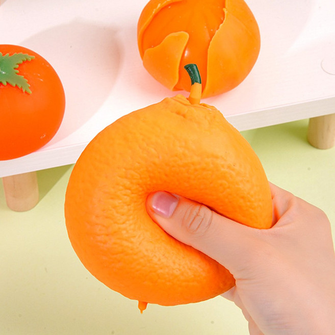 한라봉 말랑이 장난감 모찌 스퀴시 주물럭 놀이, 1개, 본품