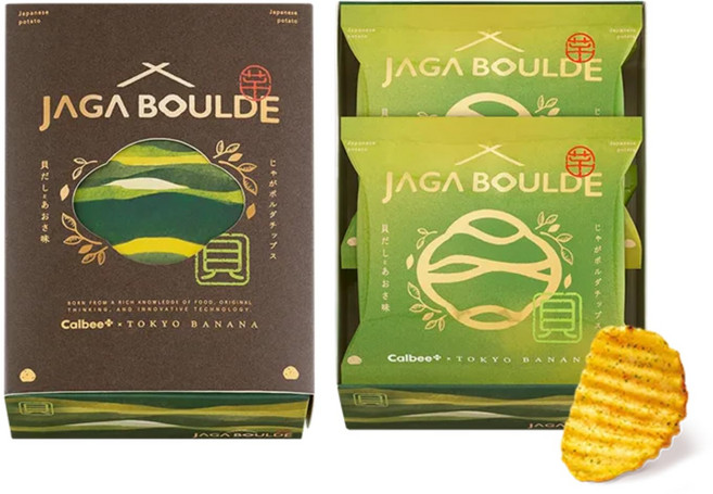 Calbee+ × 도쿄 바나나 감자 튀김 감자 칩 조개와 아오사미 17g×4봉
