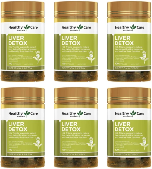 호주 헬시케어 Healthy Care LIver 리버 밀크씨슬 추출물 캡슐, 6개, 100정 - 쿠팡