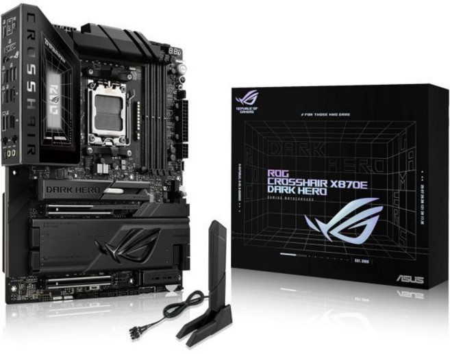 ASUS ROG 크로스헤어 X870E 다크 히어로 ATX 마더보드 2022 파워 스테이지 DDR5 슬롯 PCIe® 5.0 5개의 M.2 슬롯 3D VC M.2 히트싱크 USB, ROG Crosshair, X870E Dark Hero|M.2x5