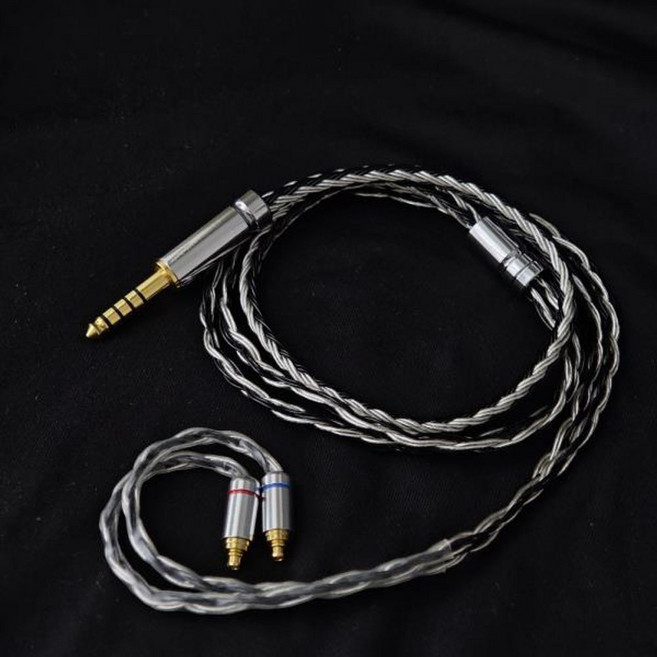 16 코어용 Sennheiser 도금 와이어 헤드폰 케이블4.4mm 업그레이드 실버 밸런스, F. lightning 마이크 컨트롤선, A. 젠하이저 IE100PRO 이어폰용