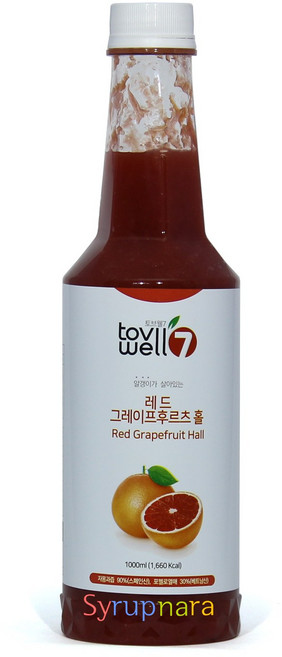 토브웰 자몽 홀 레드 그레이프 홀 에이드 베이스, 2개, 1L