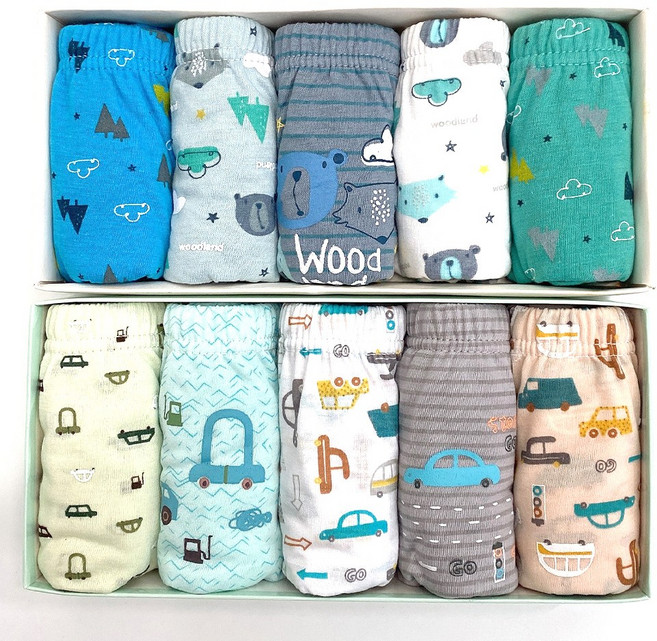 키즈클럽 남아동 삼각팬티 10종 세트 6065