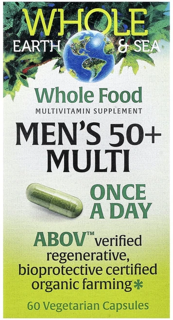 정말좋습니다 Natural Factors Whole Earth & Sea® 50세 이상 남성용 멀티 베지 캡슐 60정 빠르게배송해드릴게요, 1개 - 쿠팡
