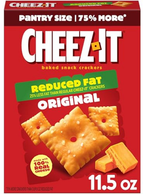 치즈잇 구운 스낵 치즈 크래커 저지방 오리지널 100% Cheez-It Baked Snack Cheese Crackers Reduced Fat Original Made, 326.02g, 1개, 상품상세 참조, 11.5 Ounce (Pack of 1)