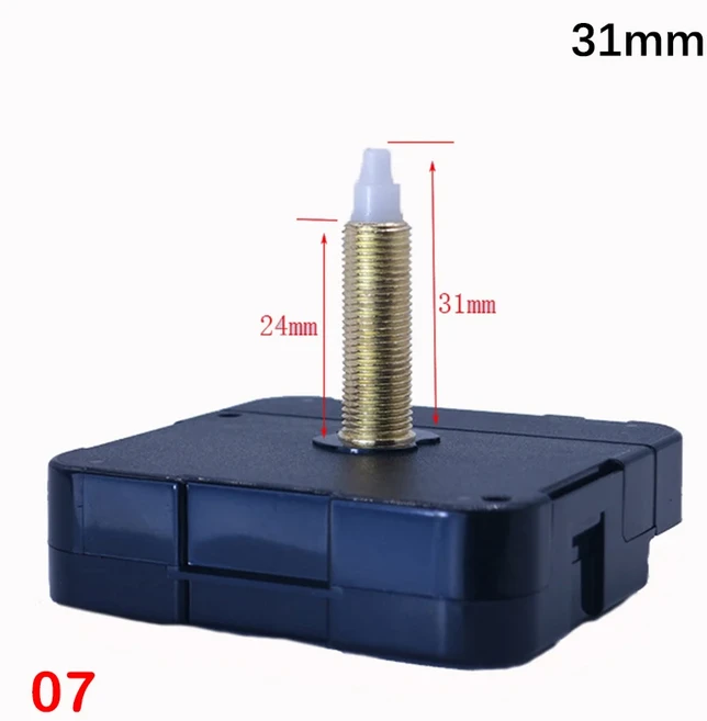 호환 긴 길이 벽시계 무브먼트 무소음 DIY 쿼츠 시계 메커니즘 31mm 벽시계 기계 수리 부품 키트 시계 작, 02 31mm, 02 31mm