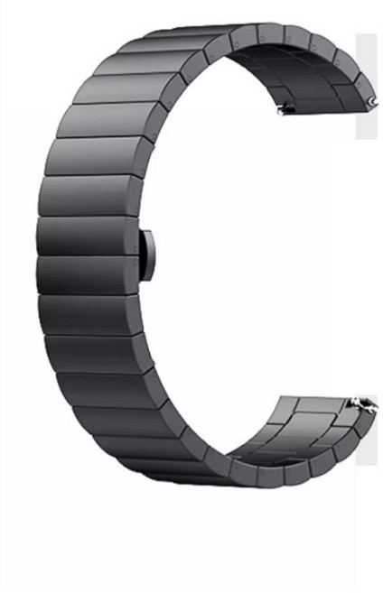 小米 Xiaomi Watch S2 專用 22mm 竹節鋼錶帶, 灰色, 1個