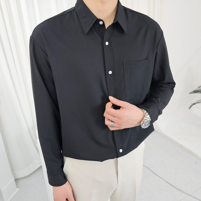디알엠 남자 셔츠 오버핏 링클프리 구김없는 셔츠 빅사이즈