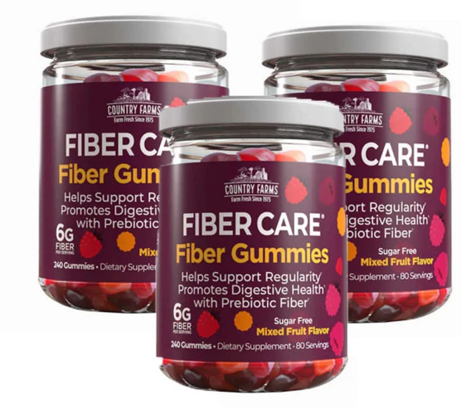 Country Farms 파이버 케어 프리바이오틱 파이버 믹스프루트 240구미, 3개, 240정 - 쿠팡