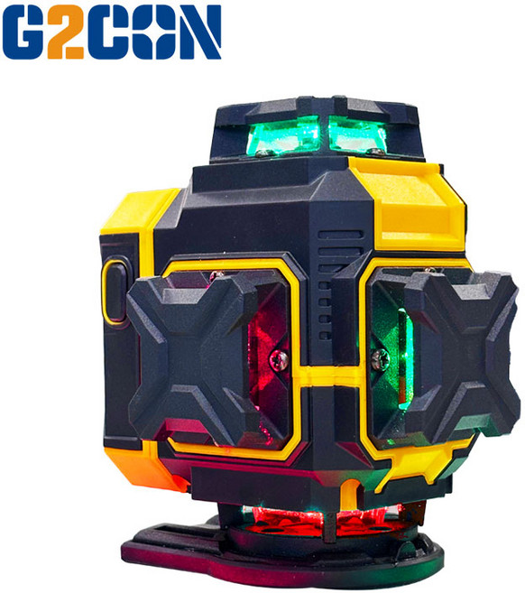 지투콘 G2CON 16라인 4D 초소형 미니 레드 그린라인 레이저 레벨기 GL-16RG 수평 수직 측정 GL16RG, 1개