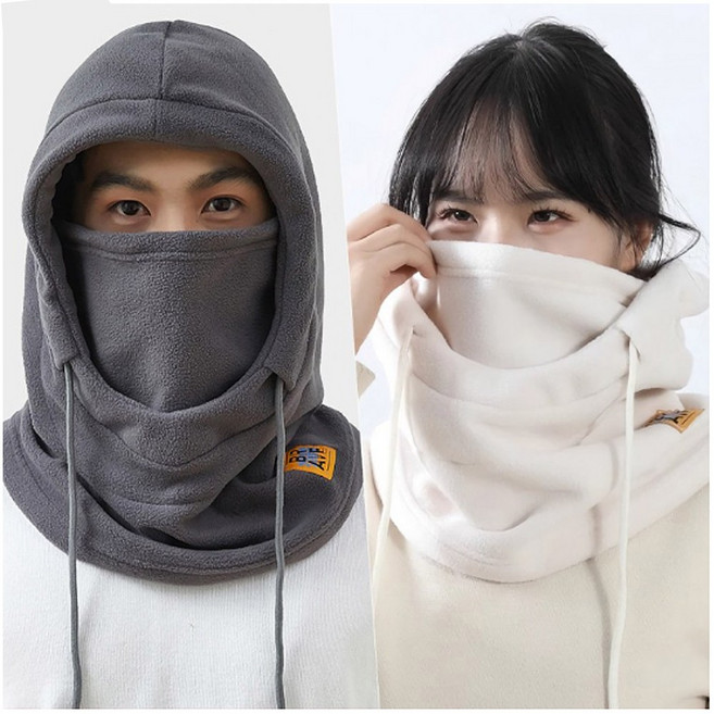 동계용 후드넥워머 방한용품 동계용품 넥워머 후드타입 머리부터얼굴까지 바라클라바 안면마스크, 블랙, 1개