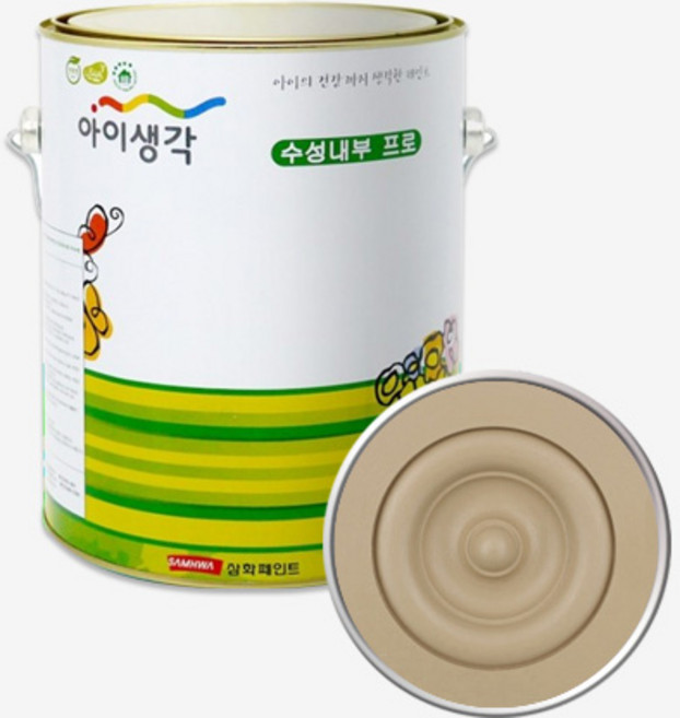 삼화 아이생각 수성 벽지벽면 무광페인트 4L, 커피디바, 1개