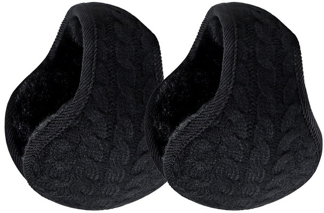 1+1 꽈배기 털귀마개 방한 겨울 접이식 니트 귀마개