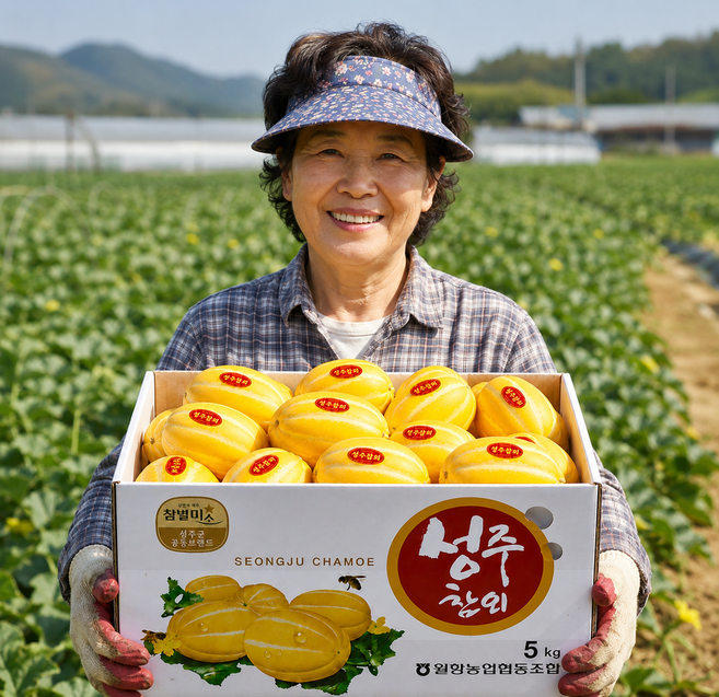 [재구매폭발] 당일수확 농장직송 고당도 성주참외, 1박스, 5kg