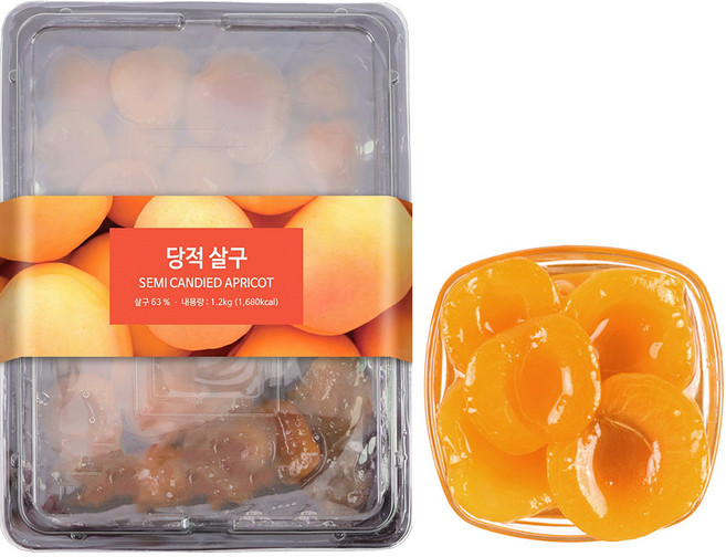 딜라잇가든 냉동 당적 살구 세미 캔디드 살구, 1개, 1.2kg