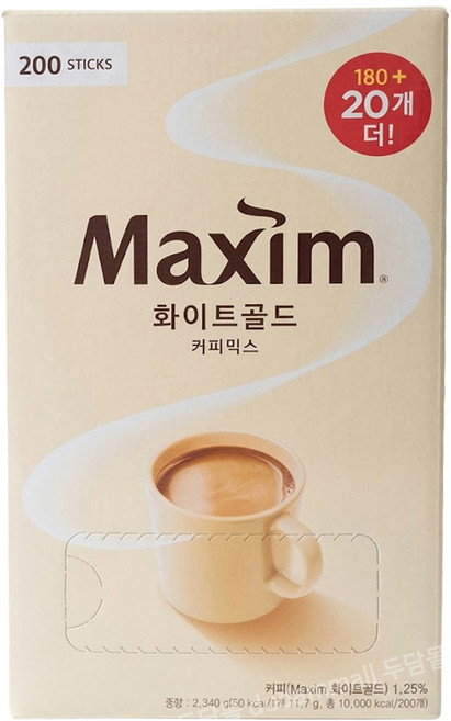 맥심 화이트골드 커피믹스, 11.7g, 200개입, 1개